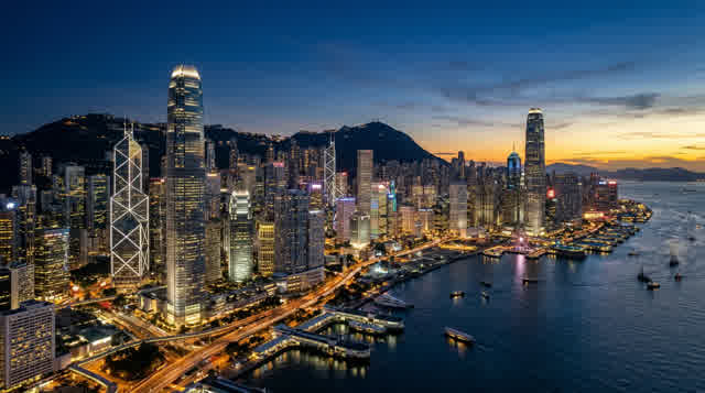 Hong Kong skyline at dusk