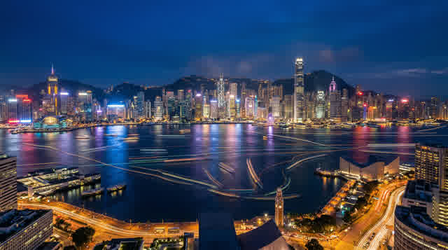 Victoria Harbour at night